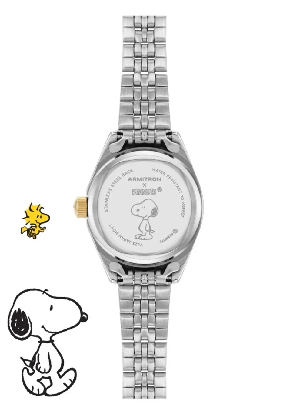 Armitron Two-Tone Gold and Silver Snoopy Day-Date Watch - Picture 3 of 7